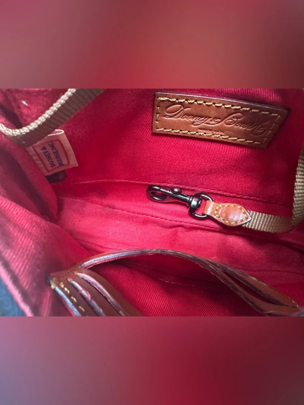 💐 Dooney & Bourke Gretta LexiCrossbody. Navy & Tan, Monogram. - Picture 10 of 11